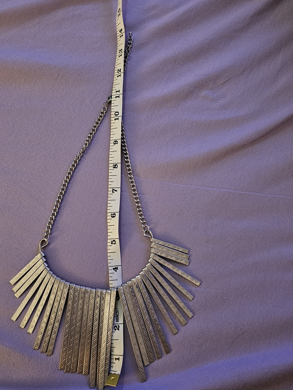 Silver-Tone Fringe Statement Necklace - Women's Jewelry